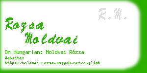rozsa moldvai business card